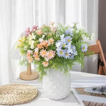 Красивые цветы из искусственного шелка, неувядающие многофункциональные украшения фиолетовый