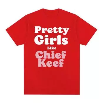 Красивые девушки, как Chief Keef принт футболки мужские и женские эстетические модные рэп футболки унисекс хип-хоп свободные уличная футболка S чёрный