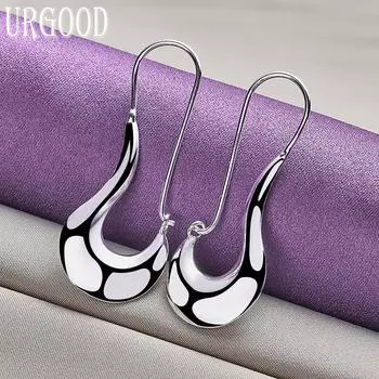 Красивые геометрические серьги из стерлингового серебра 925 пробы, модные ювелирные изделия для подарков и вечеринок