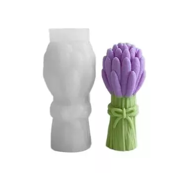Красивые глиняные силиконовые формы, формы для украшений, букеты лаванды, формы для статуй, силиконовые формы для свечей для рукоделия