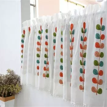 Красивые короткие шторы, мягкие декоративные легкие маленькие шторы, драпировка для кафе 145*45cm 3