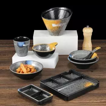 Красивые меламиновые блюда для соуса в японском ресторане, контейнер для соевого соуса, приправа, миска для кимчи, матовая посуда для кухни