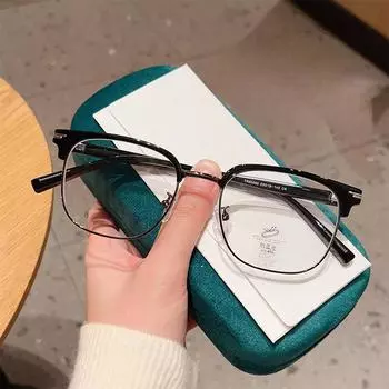 Красивые мужские очки для бровей в стиле ретро с защитой от Blu-ray. Многоугольные очки онлайн-знаменитостей могут быть оснащены степенями.