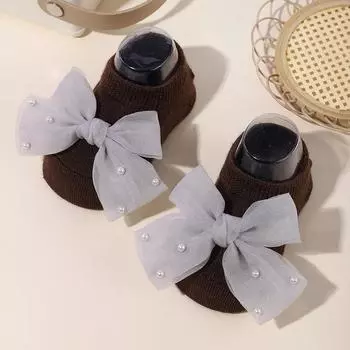 Красивые носки для новорожденных девочек, милые цветы, для малышей, принцессы, противоскользящие кожаные подошвы, мягкие эластичные носки с цветочным принтом, подарки