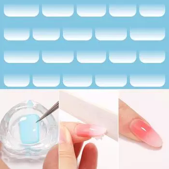 Красивые протеиновые белые, желтые градиентные водные наклейки, свежие переводные наклейки, натуральная пленка для дизайна ногтей