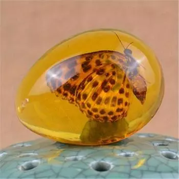 Красивые янтарные насекомые, камень, кулон, ожерелье, драгоценный камень для ювелирных изделий своими руками, кулон, ремесла Multicolor butterfly