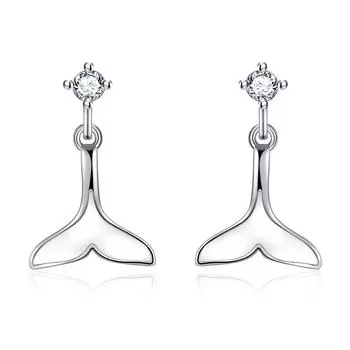 Красивые серьги-гвоздики из пенопласта в форме русалки, женский дизайн, чувство, простота, темперамент, индивидуальность, креативность, серьги Mori