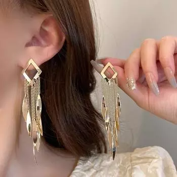 Красивые серьги-капли из богемного сплава, подарок на день рождения