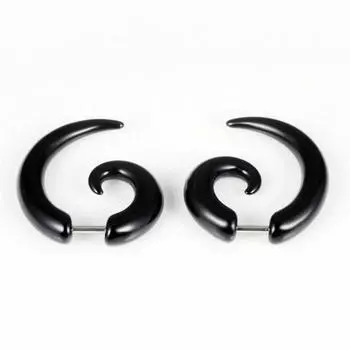 Красивые серьги с рисунком улитки черного цвета для украшения 2.4cm*2.2cm чёрный