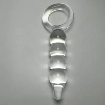 Красивые стеклянные хрустальные анальные массажные бусины с кольцом