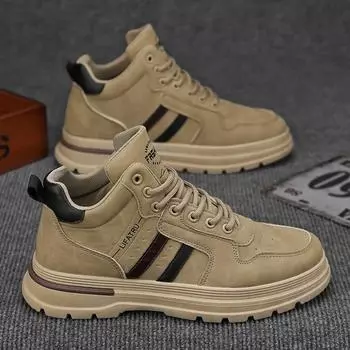 Красивые стильные мужские рабочие ботинки осень-зима, высокие прогулочные ботинки для студентов, весенние высокие ботинки челси 38 чёрный