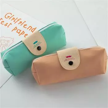 Красивые сумки для карандашей из искусственной кожи, простые однослойные сумки для карандашей, школьные сумки для канцелярских принадлежностей, сумки для карандашей «Назад в школу» коричневый