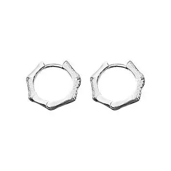 Красивые текстурные бамбуковые пуговицы для ушей для женщин, модные индивидуальные новые национальные трендовые серьги