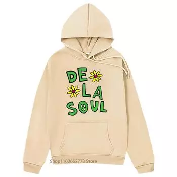 Красивые толстовки Dela с капюшоном Аниме De La Soul Толстовка с длинным рукавом Одежда для мужчин/женщин Милый свитер Manga Hight Street S