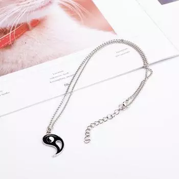 Красивые украшения 1 комплект лучший подарок друзьям шарм унисекс ожерелья багуа тайцзи инь янь белый/чёрный