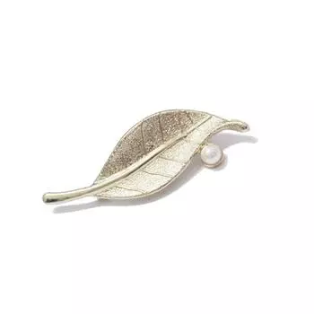 Красивые золотые броши в виде листьев для женщин, свадеб, вечеринок, жемчужные броши, булавки, подарки