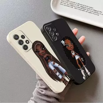 Красивый чехол для куклы Bratz для Samsung Galaxy A01 A51 A02 A70 A21s A50 A31 A11 A71 A03s M02s квадратный жидкий чехол Броня Роскошный Samsung A01