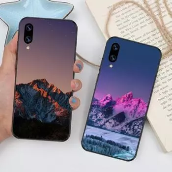 Красивый чехол для телефона Cold Mountain для Huawei Mate 40 30 20 10 Pro Lite Nova 9 8 5T Y7p Y7 мягкий черный чехол для телефона Huawei Mate40