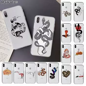 Красивый чехол для телефона MaiYaCa со змеей, цветком и змеей для iphone 13 12pro max 11 pro XS MAX 8 7 6 6S Plus X 5 5S SE XR iphone 6 6s