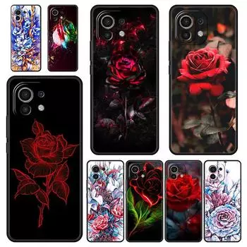 Красивый чехол для телефона с цветком розы для Xiaomi 12T 12 13 Pro Poco X3 NFC M3 F3 F4 M4 X4 Mi Note 10 11 Lite 10T 5G 11T 9T мягкий чехол Poco F3