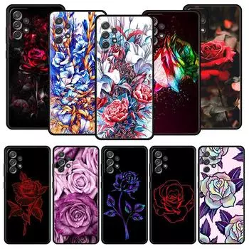 Красивый чехол для телефона с изображением розы для Samsung A13 A51 A71 A41 A31 A21S A11 A01 A03S A12 A32 A52 A22 A23 A33 A53 A73 5G, мягкий чехол Samsung A73 5G
