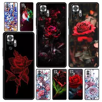 Красивый чехол для телефона с изображением розы для Xiaomi Redmi Note 12 11 10 Pro Plus 9S 9 8 7 9T 8T 9C 9A 5G K40 Gaming Soft Cover Redmi Note 9