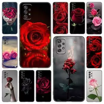 Красивый чехол для телефона с изображением розы для Samsung Galaxy A21 A30 A50 A52 S A13 A22 A32 A33 A53 A73 5G A11 A12 A31 A51 A70 A71 A72 Samsung A11