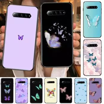 Красивый чехол для телефона с рисунком бабочки для xiaomi redmi Black Shark 4 Pro 2 3 3s Cases Helo Black Cover Silicone Back Prett mini Black Shark 2