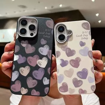 Красивый чехол с рисунком сердец любви и кожи для iPhone 16, 15, Pro, 14 Plus, 13, 12, 11 Pro Max, Xs Max, Xr, 8, 7, 6 Plus, ударопрочный, тонкий, мягкий чехол из ТПУ iPhone 16 чёрный