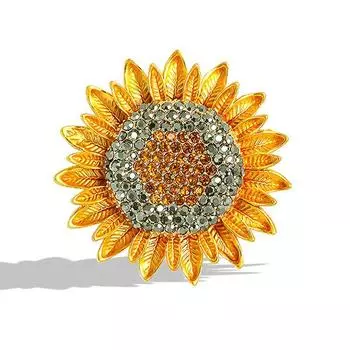 Красивый цветок из подсолнуха, броши для женщин и девочек, вечерние свадебные броши, булавки, подарки Sun flower