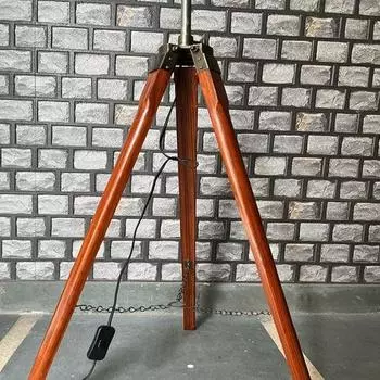 Красивый деревянный напольный светильник Conner Tripod 101,6 см без абажура и коричневой лампочки 1 шт.