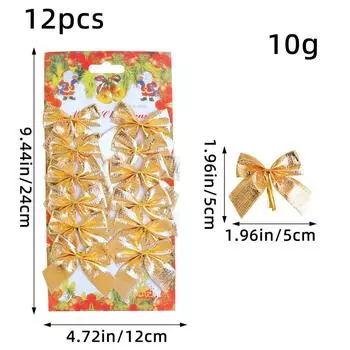 Красивый галстук-бабочка, елочные украшения, рождественский кулон, елочные украшения, безделушки 12-pcs