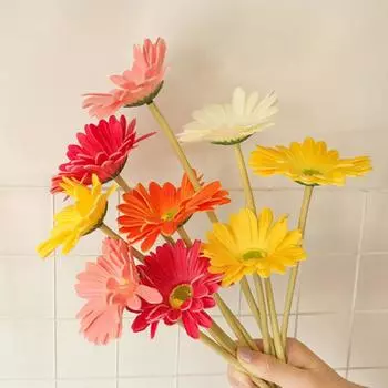 Красивый искусственный цветок, устойчивый к выцветанию, красивая имитация герберы, африканской хризантемы белый