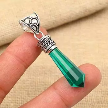 Красивый кулон для свадебных украшений из стерлингового серебра 925 пробы ручной работы с драгоценным камнем индиколит