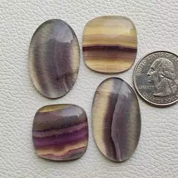 Красивый многоцветный натуральный лак для рук, делающий драгоценный камень флюорит кабошон, лот целебных драгоценных камней. 1 Piece Multi Flaurite