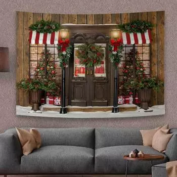 Красивый мягкий изысканный фон гобелен рождественский конфетный домик дизайн фото магазин фон ткань для гостиной A