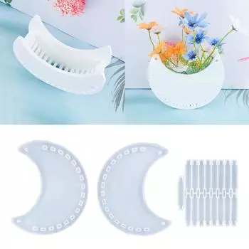 Красивый органайзер для цветов в форме луны, силиконовая форма для цветочной композиции, домашний декор Y, силиконовая форма для рукоделия