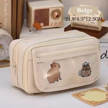 Красивый пенал большой вместимости, эстетичная сумка для хранения канцелярских принадлежностей, детский подарок