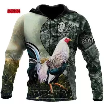 Красивый петух 3D сплошной принт унисекс люкс толстовка мужская толстовка пуловер Harajuku повседневная куртка спортивный костюм L