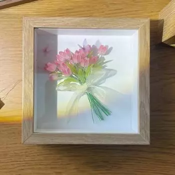 Красивый подарок ручной работы, энергосберегающий светящийся букет тюльпанов, ночник, орнамент, материал, сумка, предметы домашнего обихода, имитация тюльпана, ночник B фиолетовый