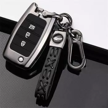 Красивый полный чехол для нового ключа от машины Kia Rio QL Sportage Ceed Cerato Sorento K2 K3 K4 K5 автомобильные аксессуары брелок серый