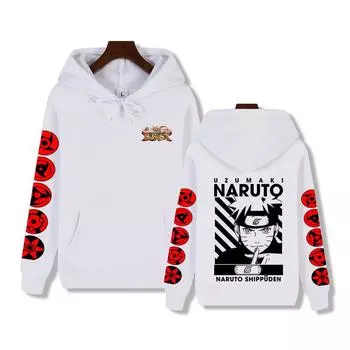 Красивый принт Наруто осень/зима Удобная мягкая утолщенная мужская высококачественная повседневная модная теплая уличная толстовка с капюшоном S