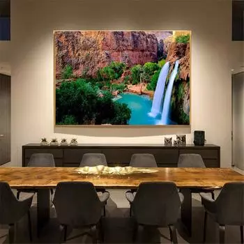 Красивый природный пейзаж, настенная картина, украшение для гостиной, дерево, пейзаж, печать на холсте, картина для декора спальни 21cm30cm NoFrame