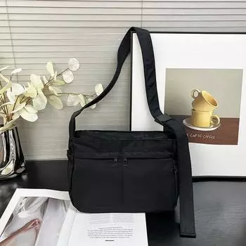 Красивый рюкзак для поездок на работу, сумка на плечо, большая вместимость, японская сумка через плечо, женская повседневная сумка для студентов в иностранном стиле чёрный