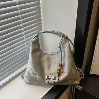 Красивый рюкзак, сумка-мессенджер, повседневная сумка большой вместимости, женская новая модная сумка через плечо 2024 года для поездок на работу чёрный