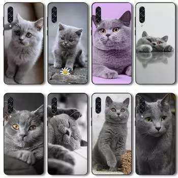 Красивый серый чехол для телефона с британской короткошерстной кошкой для Realme GT 2 9i 8i 7i Pro X50 X2 C35 C21 C20 C11 C3, мягкий черный чехол для телефона Realme GT NEO 3