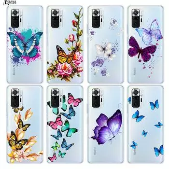 Красивый силиконовый чехол-бабочка для Xiaomi Redmi Note 10 10S 9 9S Pro Max 9T 8T 8 7 6 5 Pro 5A 4X 4 Чехол для телефона Redmi Note 10 4G
