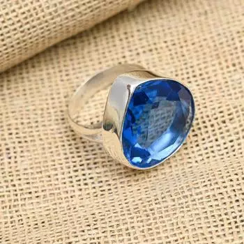 Красивый танзанит, драгоценный камень, ювелирные изделия ручной работы из стерлингового серебра 925 пробы для женщин 4 синий
