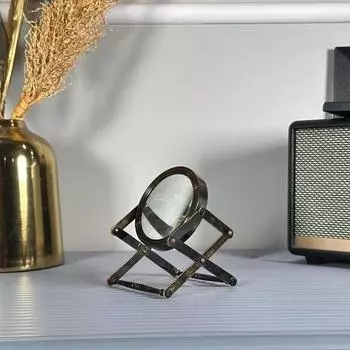 Красивый увеличительный стеклянный зигзагообразный дизайн, настольный инструмент, латунный регулируемый канал