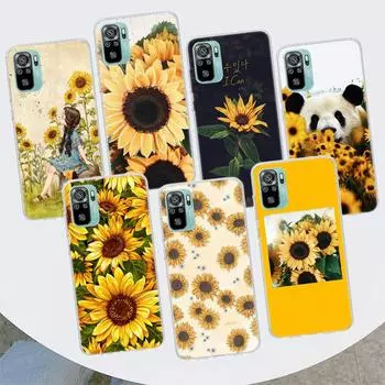 Красивый желтый чехол для телефона с принтом подсолнечника для Xiaomi Redmi 10 10C 10A 9T 9C 9A 9 Prime 8 8A 7 7A 6 6A K20 K30 K40 Pro S2 Fundas C Redmi 10